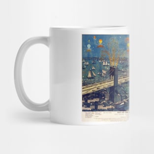 Brooklyn Bridge Opening Night Fireworks 1883 Mug